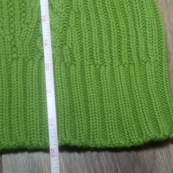 Land's End Green Chunky Knit Turtleneck Sweater Size LP 14-16 - Picture 9 of 10
